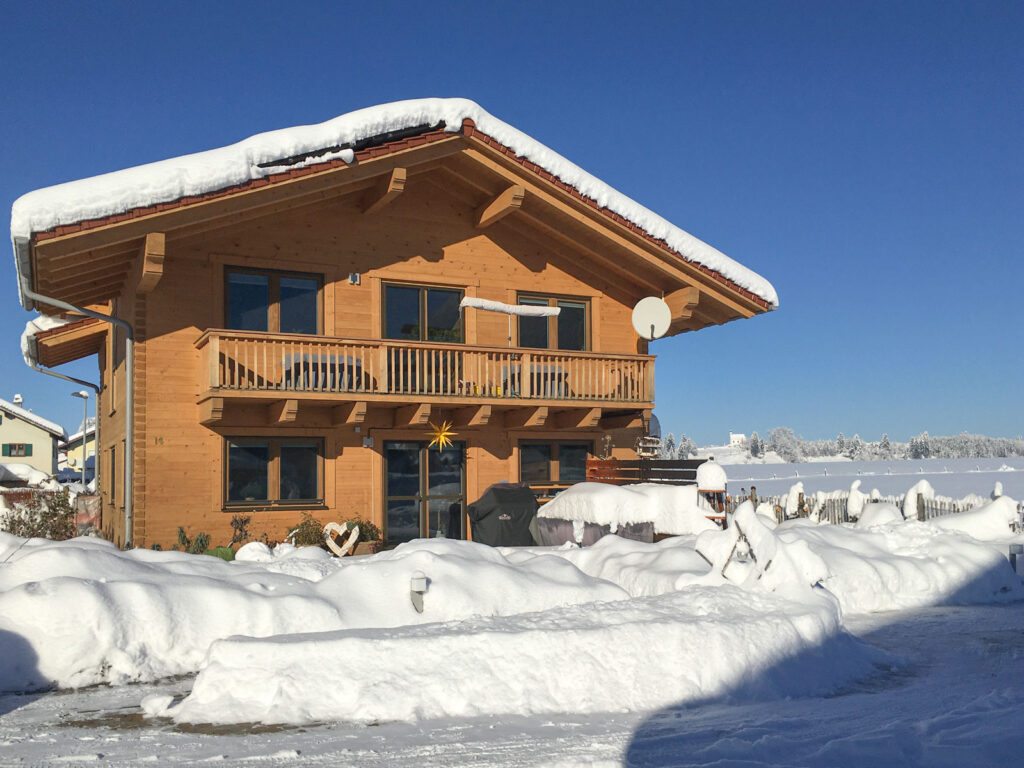 Winter am Blockhaus Grünes Herz